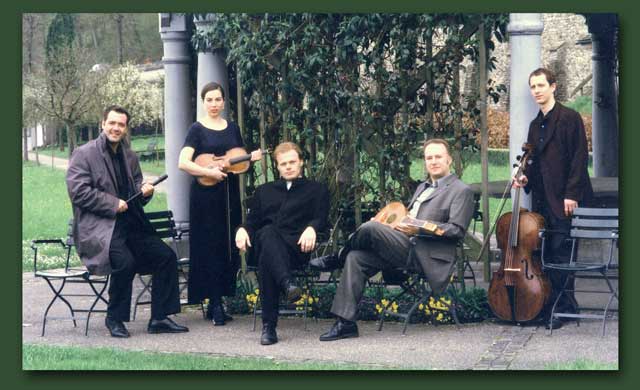 Das Ensemble Pratum Musicum - von links nach rechts: Stefano Lai, Nicole Hitz, Petter Udland Johansen, Jakob Ruppel, Christian Niedling